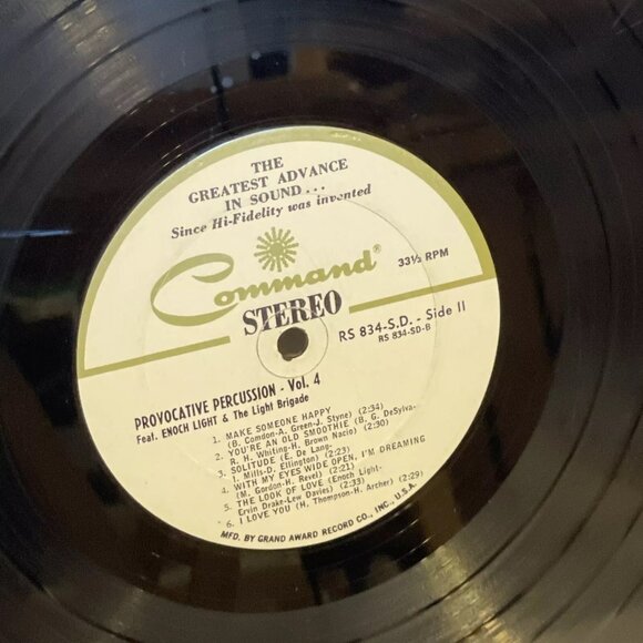 Provocative Percussion (Vol. 4) (Vinyl, 1962) Command RS 834 SD Good+ LP Record - Picture 10 of 12